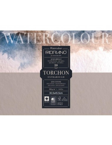 BLOCCO TORCHON WATERCOLOUR COLLATO...