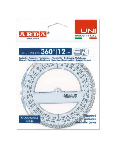 GONIOMETRO UNI ARDA 360° 12 CM 297SS