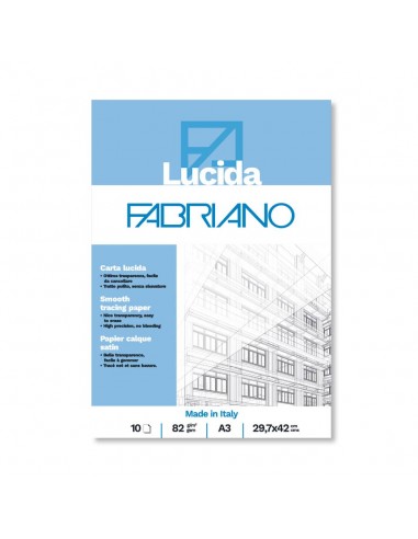 BLOCCO CARTA LUCIDA FABRIANO A3 82 GR...