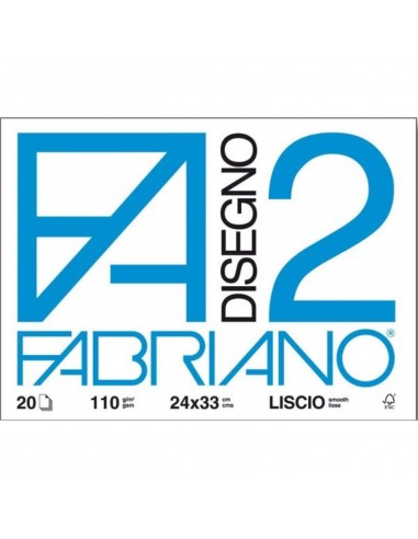 ALBUM FABRIANO F2 24X33 LISCIO 110GR...