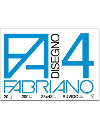 ALBUM FABRIANO F4 33X48 RUVIDO 200GR...