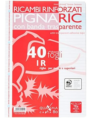 RICAMBI RINFORZATI PIGNA A4 80 GR 1R...