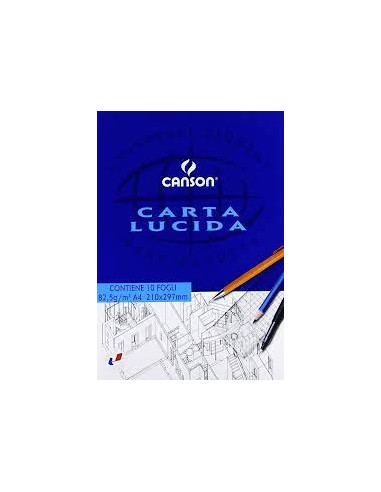 BLOCCO CARTA LUCIDA CANSON A4 82,5 GR...